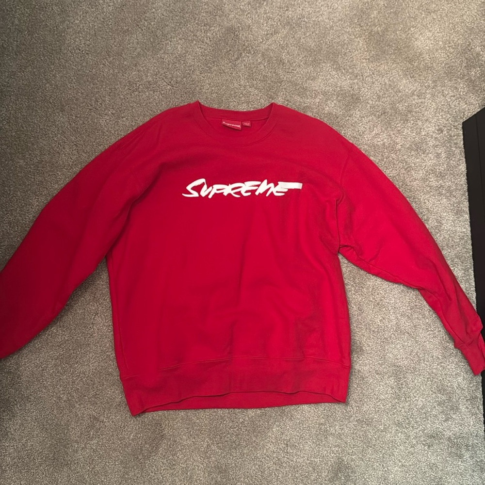 Supreme futura logo crewneck